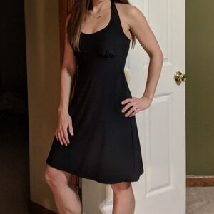 Columbia Classic Black Halter A-Line Cocktail Dress Size XS